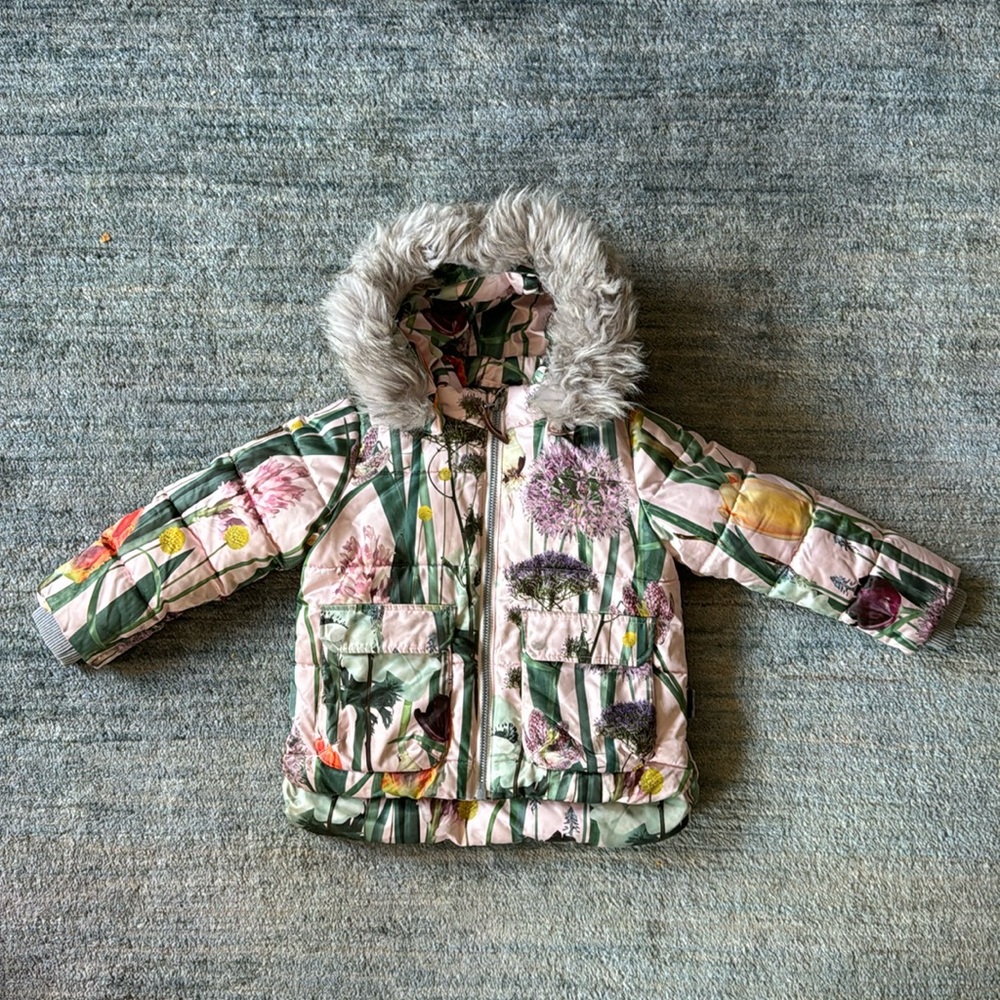 Molo Hera Flower Zoom girl's winter jacket size 104